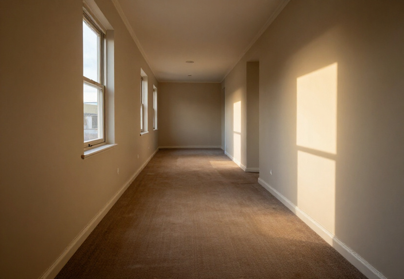 Restored living room in Airds after flood cleanup